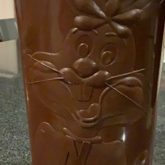 Vintage 90s - NESTLE QUIK Milk Bag Holder - Brown Bunny Retro Collectible - Picture 2 of 8